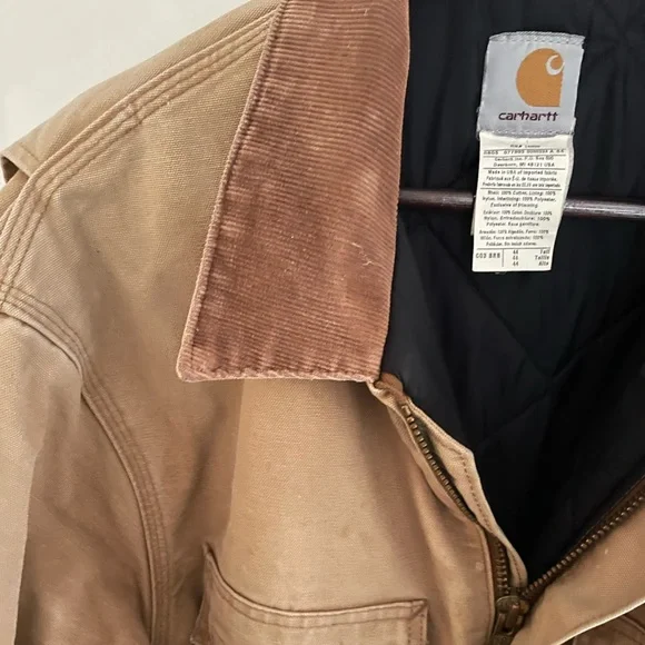 Genuine Carhartt Duck Jacket - Distressed & Super Clean 🧼 🧥 - Made in USA 🇺🇸 - L - Picture 6 of 10